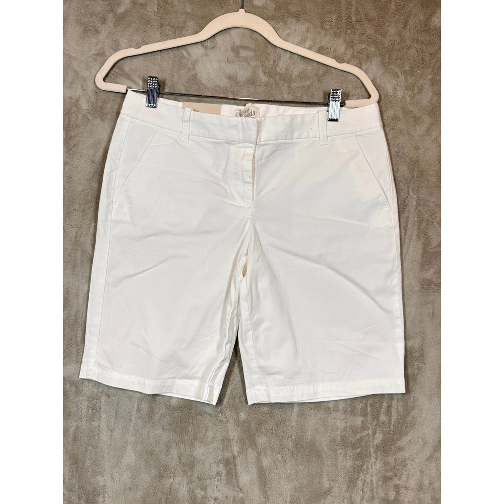 J. Crew Bermuda Stretch Chino City Fit White Shorts - Size 6